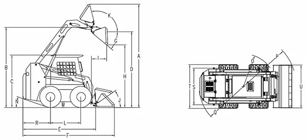 Мини-погрузчик с бортовым поворотом JC100