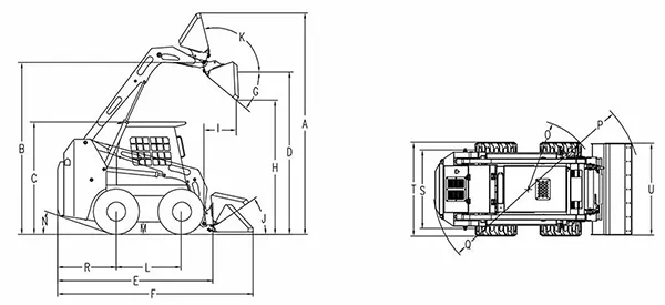Мини-погрузчик с бортовым поворотом JC25